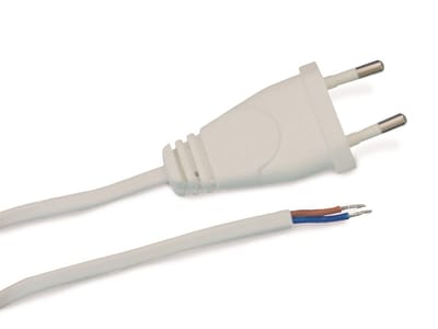 Goobay Kabel met eurostekker voor montage, 1,5 m, wit