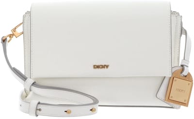DKNY Leren schoudertas Alya Flap Crossbody Marshmallow crème