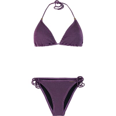 Protest PRTLayo - Triangel bikini set Dames - Koordsluiting - Uitneembare vulling - Cheeky dekking - Normale pasvorm - Zwart