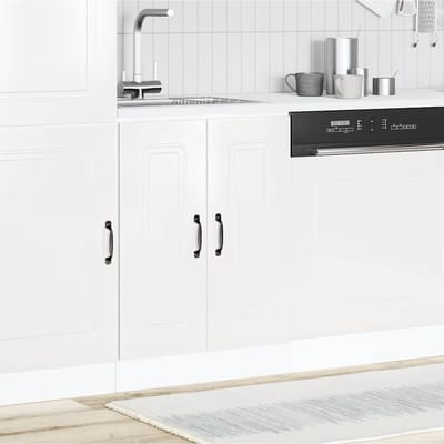 vidaXL - Spoelbakonderkast - Kalmar - 60x46x81,5cm - bewerkt - hout - hoogglanswit