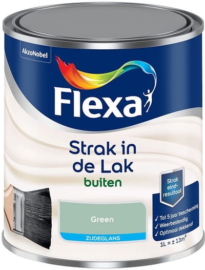 Flexa - Strak In De Lak Buitenlak Zijdeglans - Green - Mengverf - 1 L
