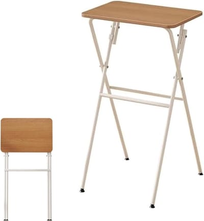 Opvouwbare Bartafel - Hoge Tafel - Ruimte Besparen - Met Houten Blad - 90 cm Hoog - Wit