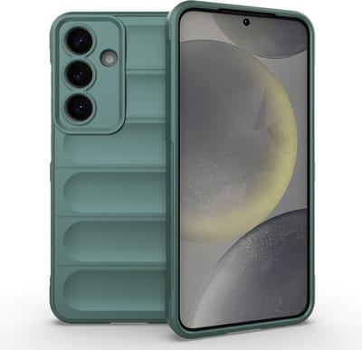 Coverup Hoesje - Geschikt voor Samsung Galaxy S25 Hoesje - Coverup Hands-On Rugged Back Cover - Groen