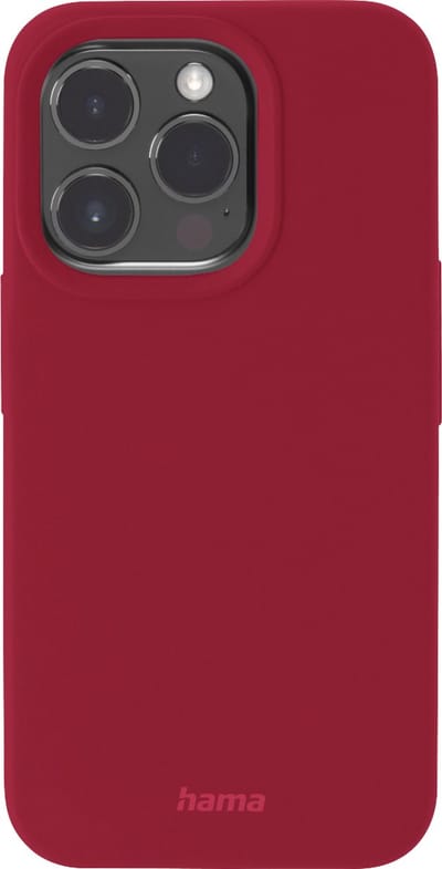 Hama MagCase Finest Feel Pro Cover Hoesje geschikt voor iPhone 14 Pro Max - Compatibel met Magsafe - Zijdezacht afwerking - Krasbestendig - Rood