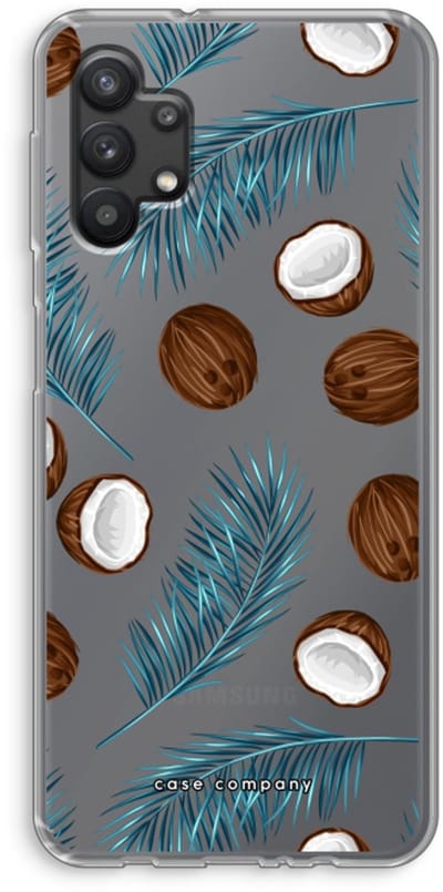 Case Company® - Hoesje geschikt voor Samsung Galaxy A32 5G hoesje - Kokosnoot - Soft Cover Telefoonhoesje - Bescherming aan alle Kanten en Schermrand