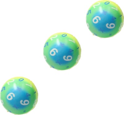 Stressbal Medium Density – 7,5 cm – Sensomotorische Stimulatie – Anti Stress – 3 stuks – Regenboog Cijfers