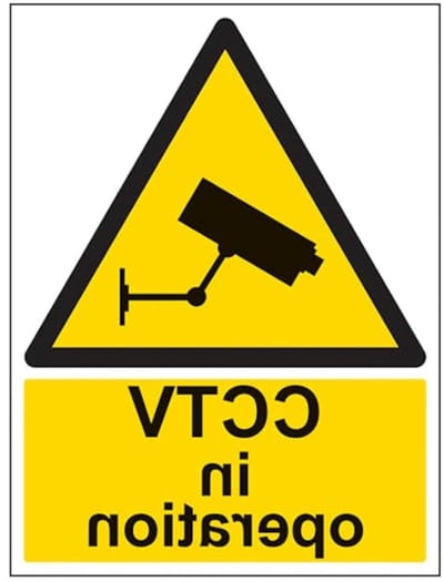 CCTV Waarschuwingsbord - Toezicht Bord - Veiligheid Melden - Conform EN ISO 7010 - 300x400mm - Zwart Geel
