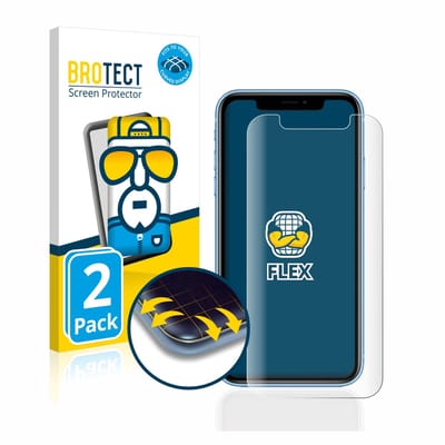 BROTECT - Screenprotector voor Apple iPhone XR / 11 - Folie Beschermfolie transparant volledig dekking - 2 Stuks