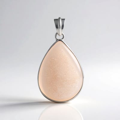 Cavill - Zilveren Hanger 925 Sterling Zilver - Druzische Agaat 29 ct Peervormige Cabochon Paars Roze - Elegant Braziliaans Uniek Sieraad