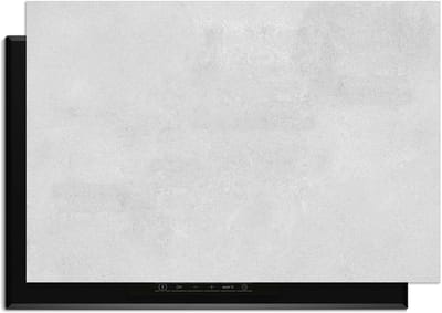 KitchenArt - Smooth Concrete - Inductie Beschermer - 90x50 cm - Kookplaat Beschermer - Luxe Afdekplaat Inductieplaat - Anti-slip & Oprolbaar - Beschermmat Inductiekookplaat