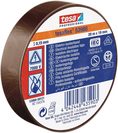 tesa tesaflex Isolatietape Bruin (l x b) 25 m x 19 mm 1 stuk(s)