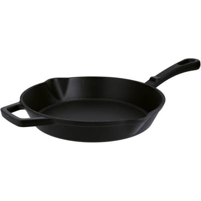 SILVERCREST Gietijzeren grillpan of koekenpan (Rond, zwart)
