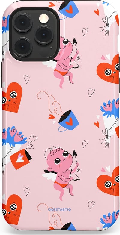 Casetastic Hoesje Geschikt voor Apple iPhone 12/12 Pro Magsafe - Stijlvolle Beschermende Duo-layer Case - Cupido's Keuze
