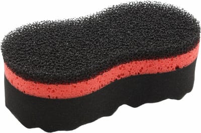 Duospons zwart/rood met anti insectenlaag 22 cm x 11,3 cm x 7,4 cm
