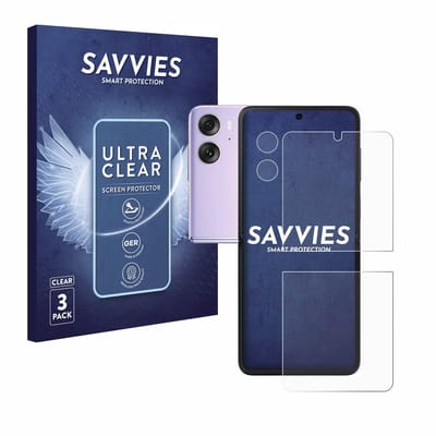 Savvies - Screenprotector voor Oppo Find N2 Flip (Voor+Camera) - Folie Beschermfolie transparant 6 Stuks