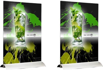 2pack | Menukaarthouder Horeca formaat 14,8cm x 21cm (A5) | Folderstandaard | acryl standaard | acryl kaarthouder | menustandaard 14,8cm x 21cm | folderhouder | flyerhouder