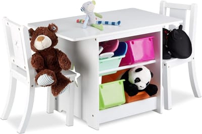 ApexArte® Kinderbureau met Bureaustoel - Kindertafel voor Jongen en Meisje - Tekentafel met Stoeltjes - Verstelbaar - Hout
