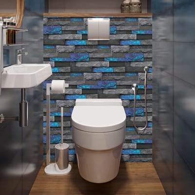 Dailygoods- Muursticker 12 Stuks - Waterdicht - Zelfklevend - 3D Steen/Baksteen Effect - Eenvoudig te Installeren - Milieuvriendelijk - Wanddecoratie