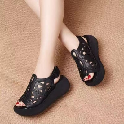 Sandalen voor Dames In Zomer Casual Dames Schoenen voor Zachte Zool en Niet Vermoeid Dames Zomer Ademende Gaten voor Moeders Nationale Stijl Schoenen 41