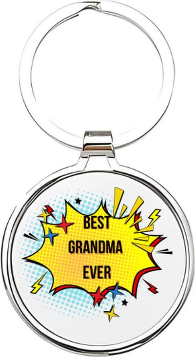Akyol - Best grandma ever Sleutelhanger - oma - De liefste oma - Oma sleutelhanger - grootmoeder sleutelhanger - Sleutelhanger voor oma - Familie sleutelhanger - verjaardagscadeautje - cadeau voor oma - grandmother - Bebbe - 4 x 7,5 CM