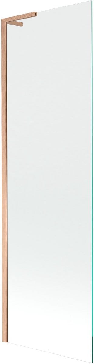 Mexen Next L badwand 1-delig 60 x 150 , transparant, geborsteld koper - 895-060-000-03-00-65