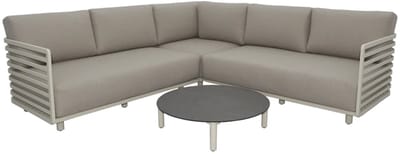 Happy Rhino - Loungeset Shara - 145 x 145 x 63 cm - Beige - Tuinset