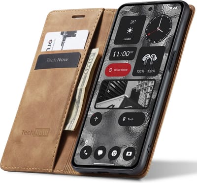 Hoesje geschikt voor Nothing Phone 2 - Book Case Leer Slimline Bruin
