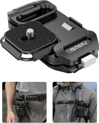 Camera Rugtas Schouderclip met Snelsluiting Systeem voor DSLR en Actiecamera's, Geschikt voor Diverse Merken, Maximaal Draagvermogen 10 kg