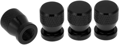 Decoratieve Ventiel Caps - 4 Stuks Netto Patroon Band Valve Stam Covers - Zwart Aluminium Legering voor Auto en Motor, 7x19mm