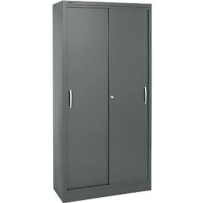 Schäfer Shop Select Schuifdeurkast, 5 ordnerhoogten, B 1200 mm, grafiet RAL 7024