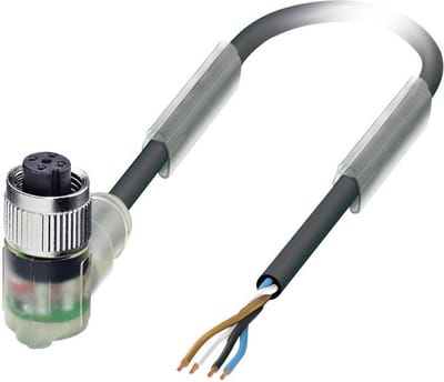 Phoenix Contact 1668302 Sensor/actuator connector, geassembleerd M12 Aantal polen: 4 Bus, haaks 5.00 m 1 stuk(s)