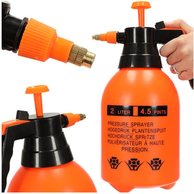 MOZY® - Plantenspuit - 2 Liter - Oranje - Verstelbare Sproeikop - Drukspuit - Onkruidspuit - Waterverstuiver - Handpomp