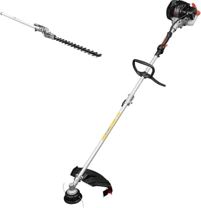 Benzine Grastrimmer - Bosmaaier Snoeier - Tuinonderhoud Bomen - Afneembare Stang - 430 mm Snijbreedte - Grijs Oranje