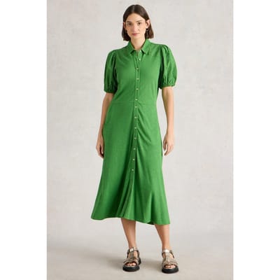 White Stuff Rua Broderie Shirt Dress Mid Green Taglia: 10 REGULAR | Abiti Midi Outlet | Donna | Verde