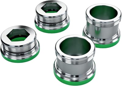 Set van 4 M24 naar M22-2 Kraanadapters met Dubbele Draad, Messing, voor Waterfilter en Aerator met 4 Seals