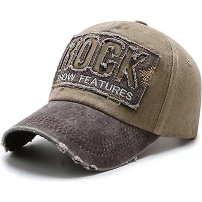 Hoge Kwaliteit Letter ROCK Borduurwerk Katoenen Baseballpet Voor Mannen Vrouwen Gorras Snapback Outdoor Sport Zonnehoed Adjustable gray