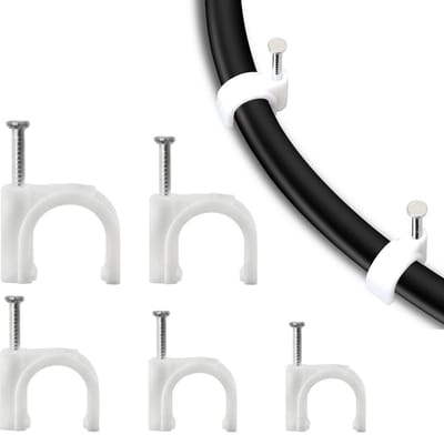 Dailygoods - Kabelklemmen - Zelfklevende clips - Praktische set van 100 - Voor het organiseren van kabels - Ideaal voor ledlampen, USB-kabels en meer