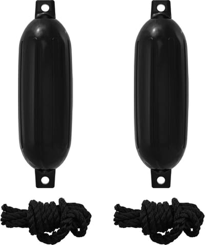 vidaXL - Boot - 2 - st - Ø - 11 - x - 40 - cm - Zwart - PVC