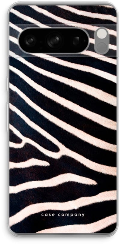 Case Company® - Hoesje geschikt voor Google Pixel 8 Pro hoesje - Zebra - Soft Cover Telefoonhoesje - Bescherming aan alle Kanten en Schermrand