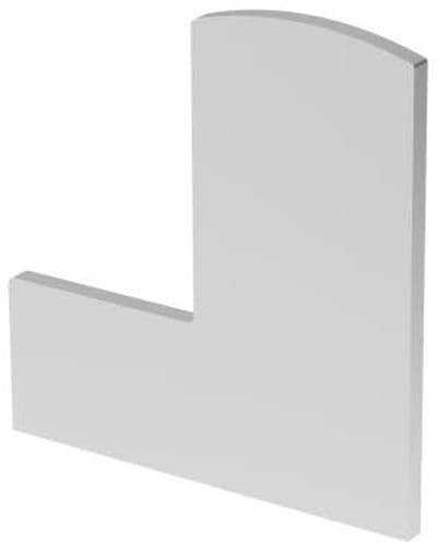 Eindkap aluminium - Profielkap schuin - Glazen reling - Weerbestendig materiaal - Voor glasprofiel - Satijn zilver