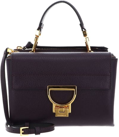 COCCINELLE Leren schoudertas avondtas Arlettis Handbag Grainy Leather Prune donkerpaars