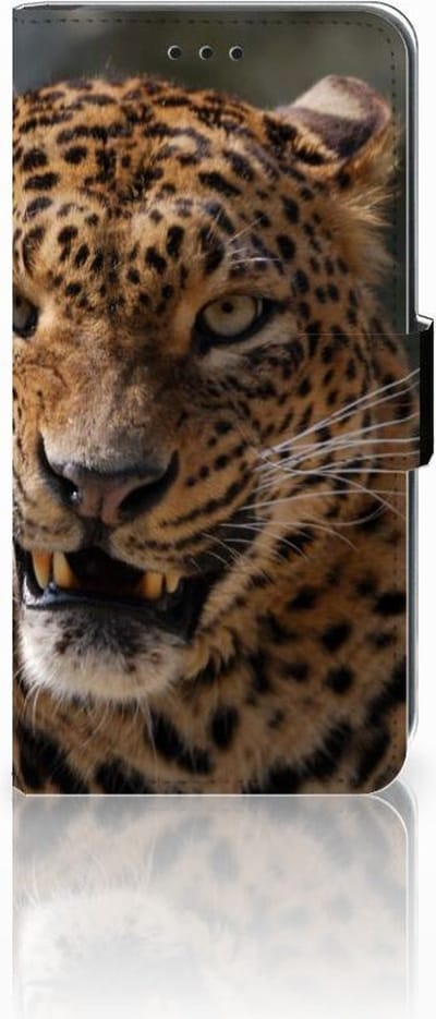 Xiaomi Mi A2 Lite Telefoonhoesje met Pasjes Luipaard