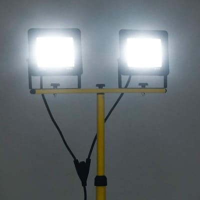 vidaXL Spotlight met statief LED 2x100 W koudwit