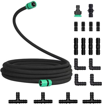 Dailygoods- Druppelslang 15 meter - Sproeislang - Irrigatiesysteem - Porous Rubber - Waterbesparend - Gemakkelijke installatie - Irrigatieslang