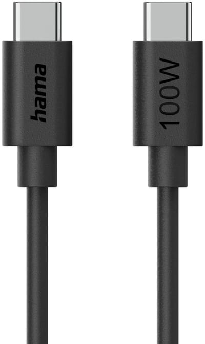 Hama 00086448 USB-C-kabel USB 2.0 USB-C stekker 1.2 m Zwart