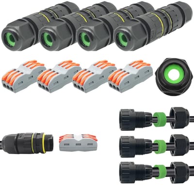 Zeynomax - Waterdichte aansluitkabel - Buitenhulskoppeling - Eenvoudige installatie - 5-14 mm - IP68 - Beschermt kabels - Geschikt voor buitengebrui..
