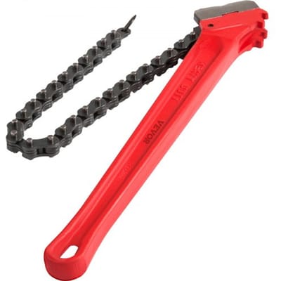 VEVOR Kettingtang Pijp Koperen Pijp Persgereedschap 91,44 cm, Zware Kettingtang Oliefilter Capaciteit 110 tot 185 mm, Kettingtang 760 mm Kettinglengte Loodgieterspijpgereedschap