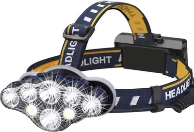 Unieke Led hoofdlamp met meer dan 8 ingebouwde functies oplaadbaar inclusief batterijen