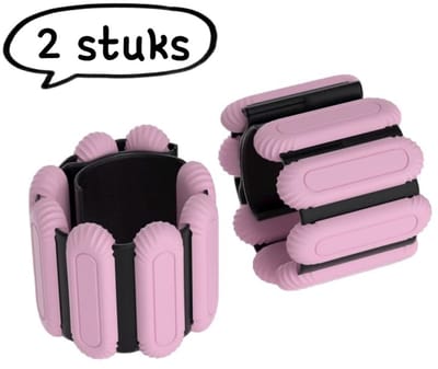 1 paar - Draagbare, dragende polsbandjes - Siliconen, dragende polsbandjes in schelpvorm voor zwemmen en fitness - Pilates-energieringen voor polsen en enkels - Roze (1 pond)