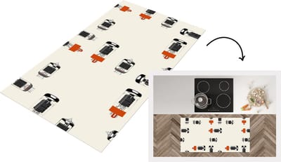 Keukenloper - Loper keuken - Vintage - Lamp - Patronen - 120x60 cm - Keukenloper vinyl